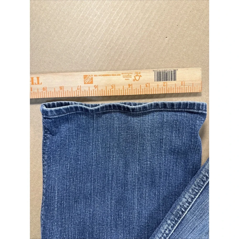7 For All Of Man Kind Jeans Mens 32 Blue Dark Wash Relaxed Fit Button Fly USA